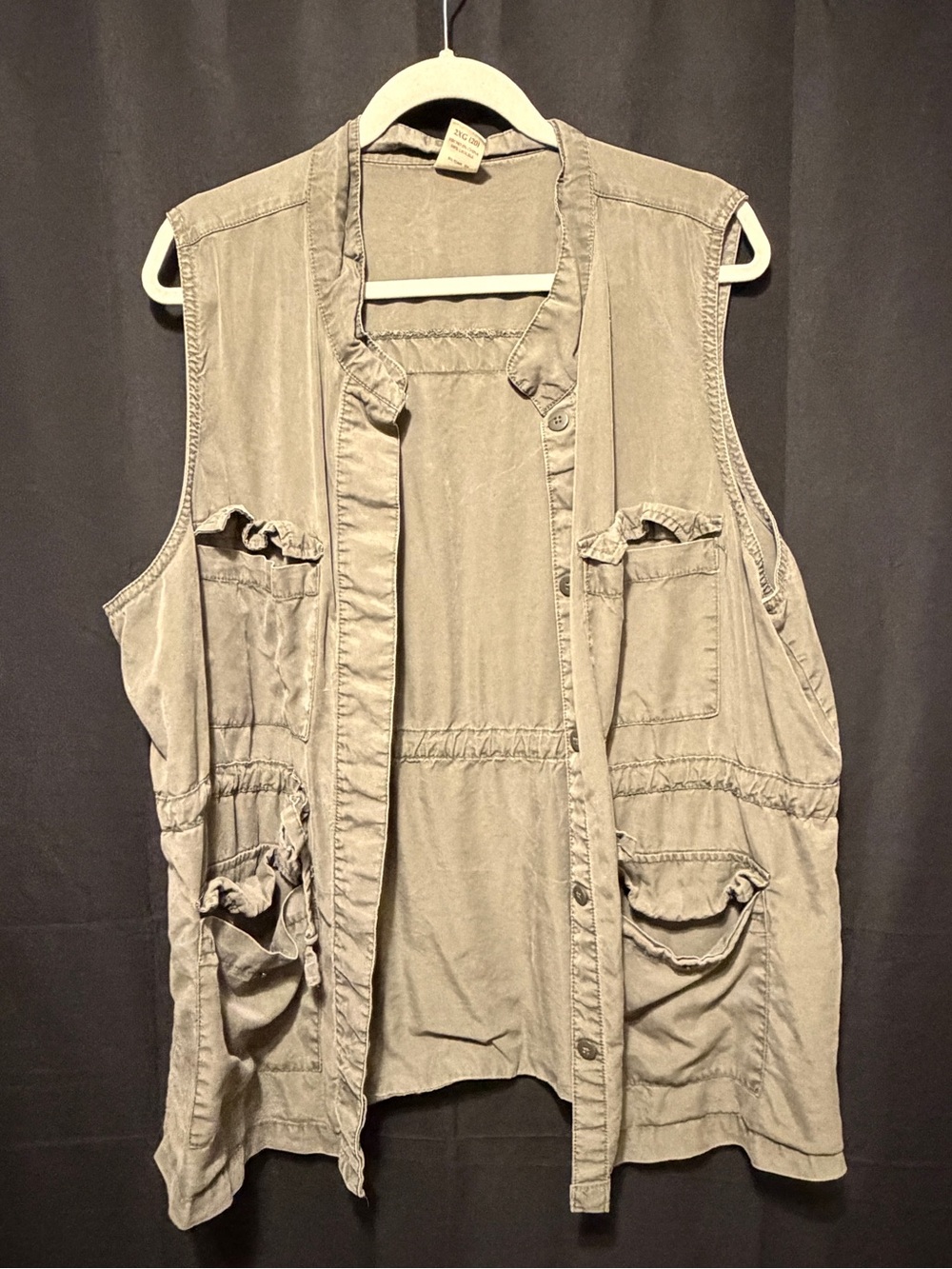 Faded Glory Olive Green Utility Vest